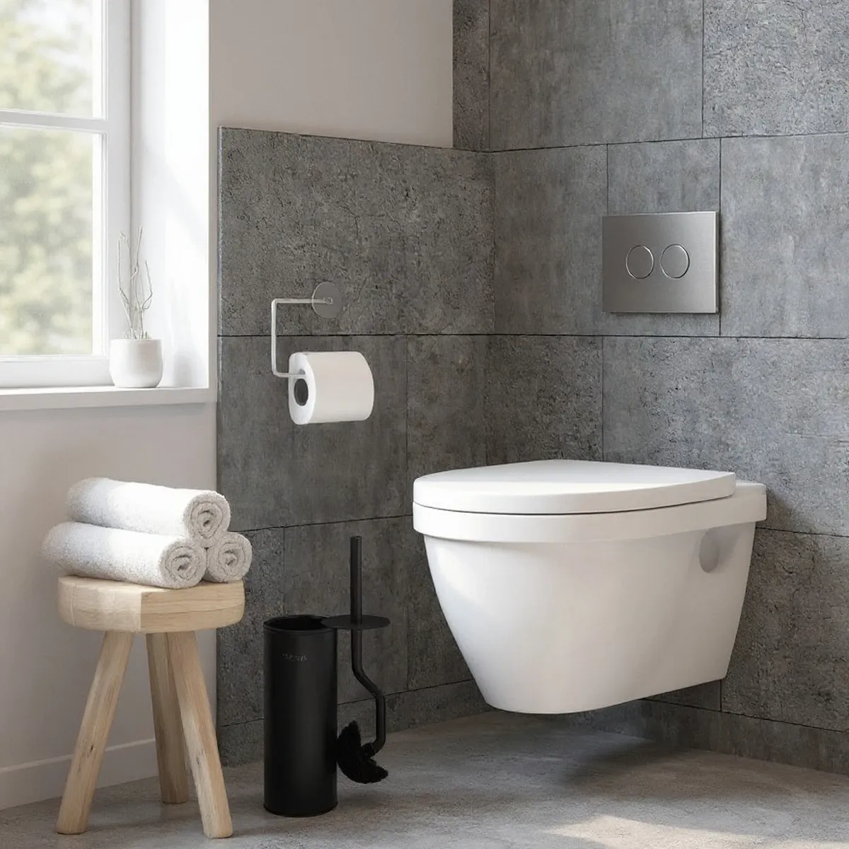 Weva Vesta Toilet Brush Holder – Black product thumbnail 7