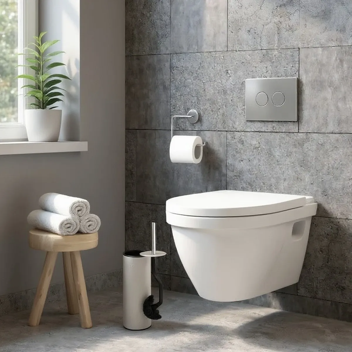 Weva Vesta Toilet Brush Holder – Beige product thumbnail 7