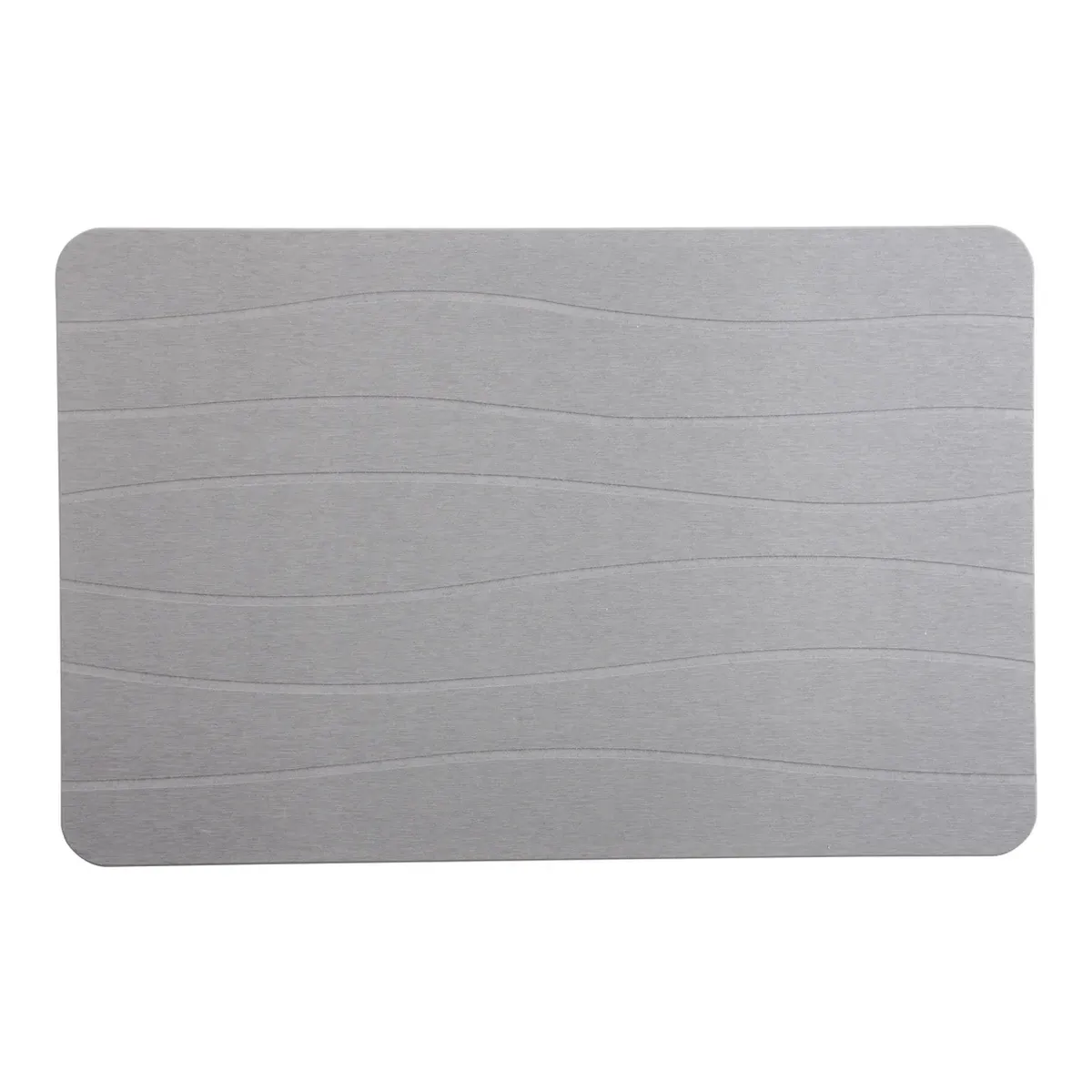 Weva Wave Diatomite Stone Bath Mat - 39x60 cm - Light Grey product thumbnail 2