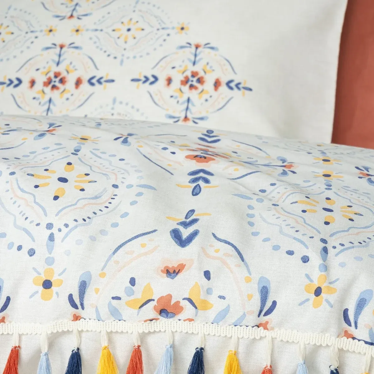Nova Home Duvet Cover Set Rainforce Milis - 100% Cotton - King & Super King - 4 Pcs - Multicolor product thumbnail 5