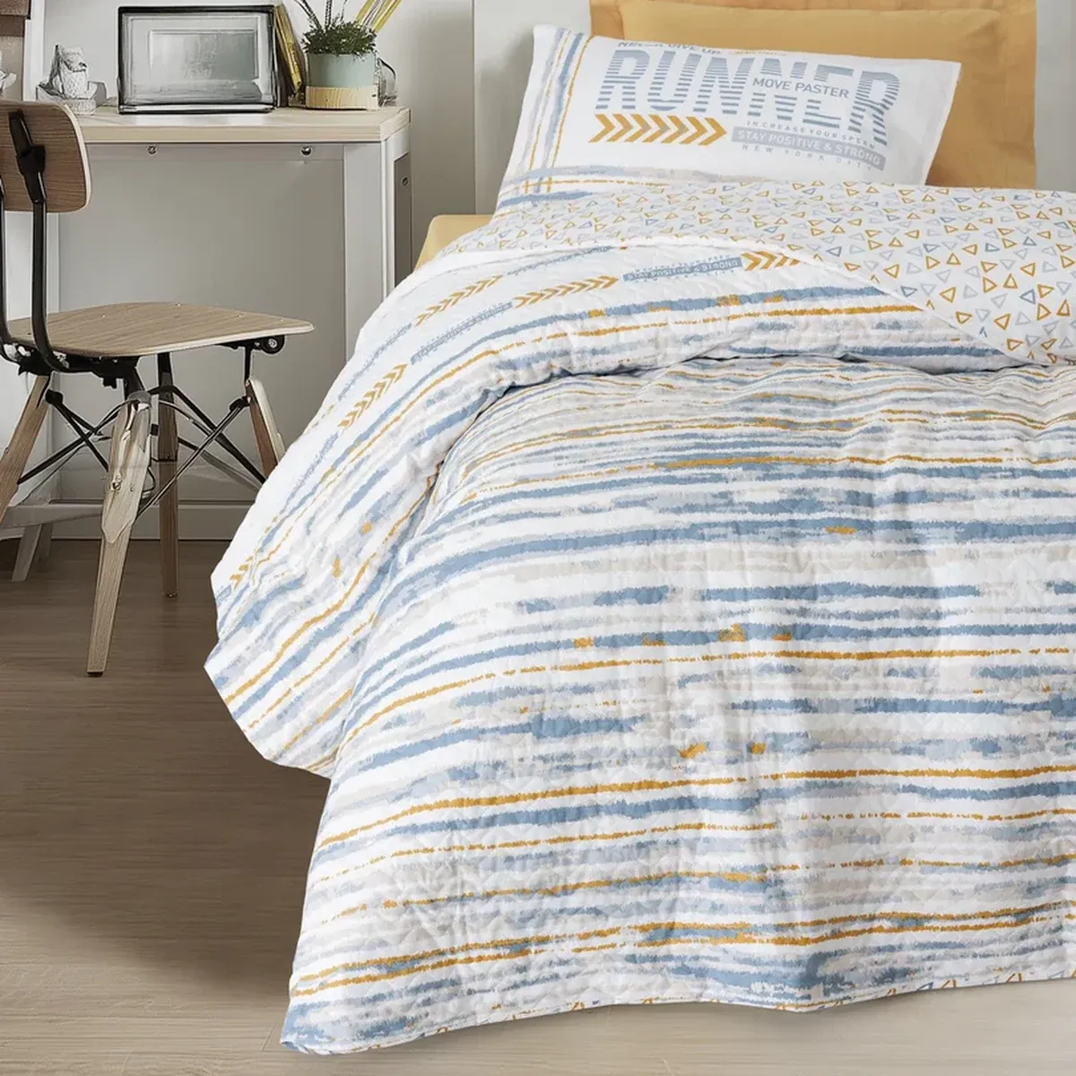 Nova Home Duvet Cover Set Rainforce Dashon - 100% Cotton - Single & Twin - 3 Pcs - Multicolor product thumbnail 4