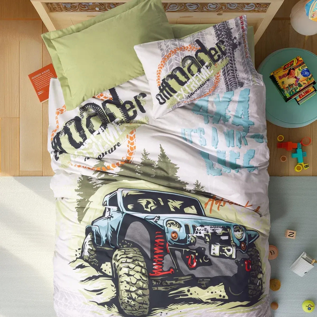 Nova Home Duvet Cover Set Rainforce Adventure - 100% Cotton - Single & Twin - 3 Pcs - Multicolor product thumbnail 4