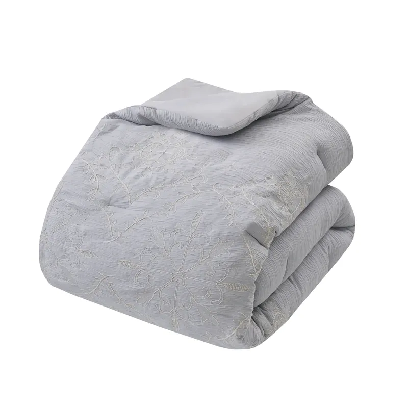 Nova Home Calma Embroidery Jacquard Comforter Set - King & Super King - 8 Pcs - Grey product thumbnail 4