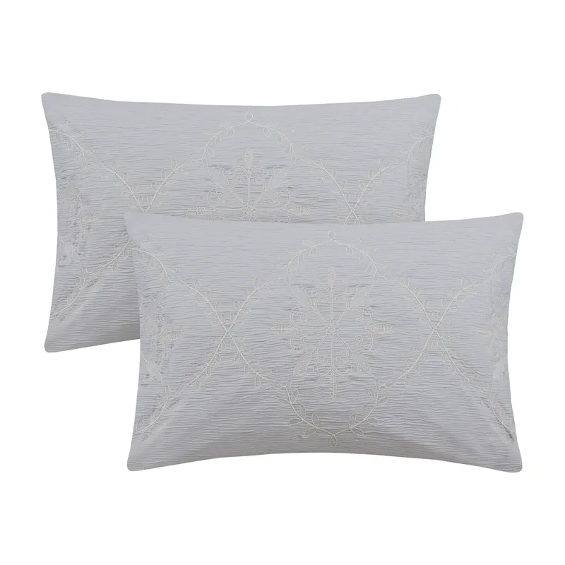Nova Home Calma Embroidery Jacquard Comforter Set - King & Super King - 8 Pcs - Grey product thumbnail 5