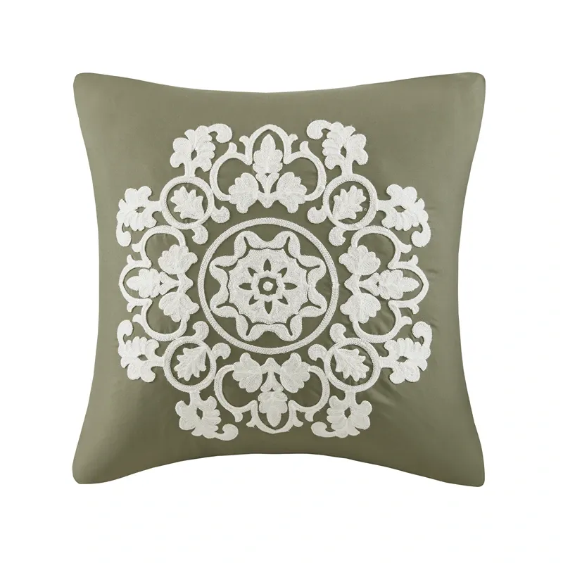 Nova Home Bellamy Tufted Jacquard Comforter Set - King & Super King - 8 Pcs - Green product thumbnail 7