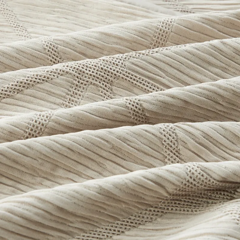Nova Home Barrett Crinkled Jacquard Comforter Set - Brown (Available in Sizes) product thumbnail 3