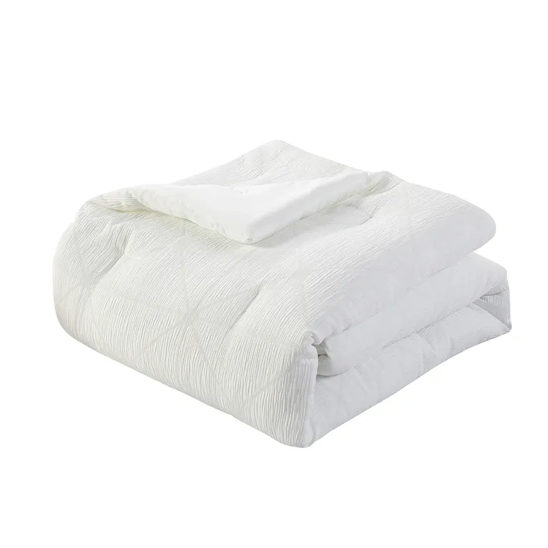 Nova Home Barrett Crinkled Jacquard Comforter Set - White (Available in Sizes) product thumbnail 4