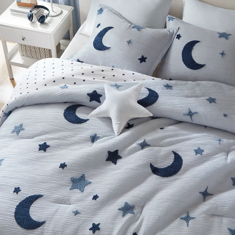 Nova Home Lunara Tufted Jacquard Kids Comforter Set - Blue (Available in Sizes) product thumbnail 3