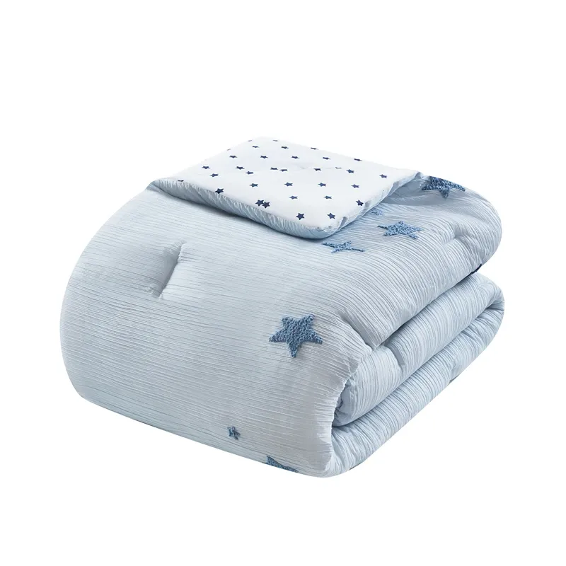 Nova Home Lunara Tufted Jacquard Kids Comforter Set - Blue (Available in Sizes) product thumbnail 4