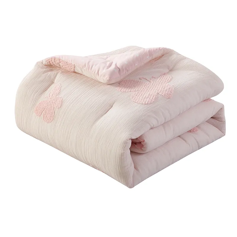 Nova Home Flutta Tufted Jacquard Kids Comforter Set - Pink (Available in Sizes) product thumbnail 4