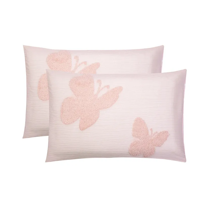Nova Home Flutta Tufted Jacquard Kids Comforter Set - Pink (Available in Sizes) product thumbnail 5