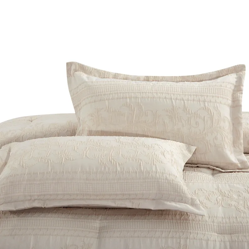 Nova Home Purelle Satin Jaquard Comforter Set - King/Super King - 7pc - Ivory product thumbnail 7