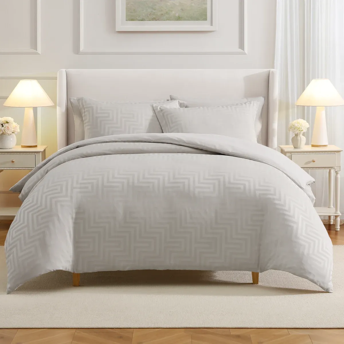 Nova Home Duvet Cover Set Ultra Line - Microfiber - Silver (Available In Sizes) product thumbnail 4