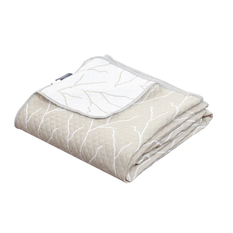 Nova Home Lama Poly Cotton Jaquard Reversible Bed Spread Set - Beige (Available In Sizes) product thumbnail 6