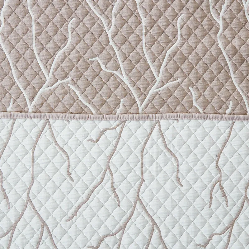 Nova Home Lama Poly Cotton Jaquard Reversible Bed Spread Set - Brown (Available In Sizes) product thumbnail 5