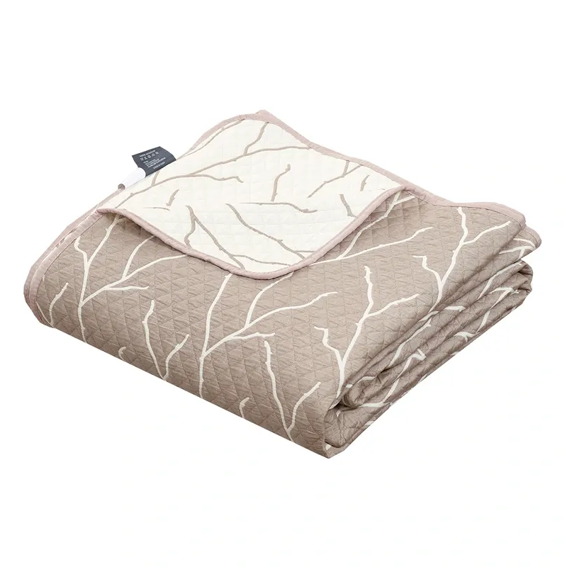 Nova Home Lama Poly Cotton Jaquard Reversible Bed Spread Set - Brown (Available In Sizes) product thumbnail 6