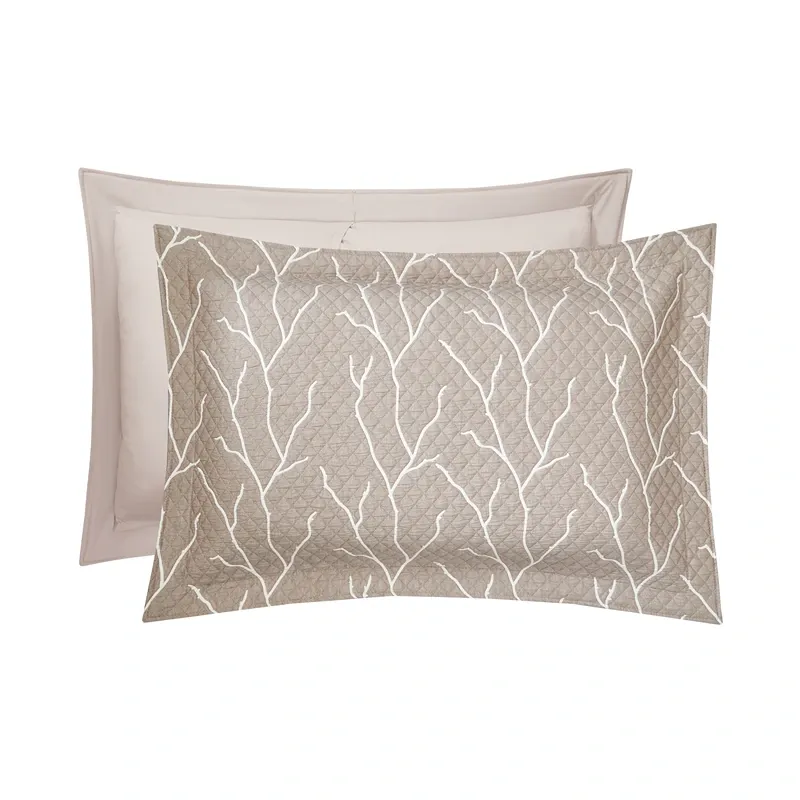 Nova Home Lama Poly Cotton Jaquard Reversible Bed Spread Set - Brown (Available In Sizes) product thumbnail 7