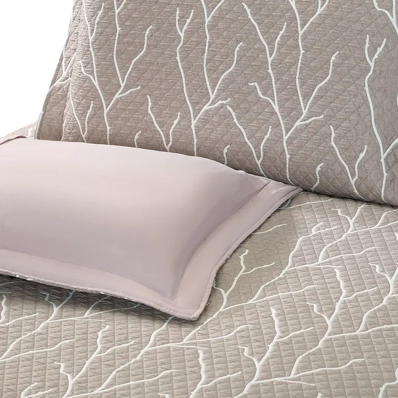 Nova Home Lama Poly Cotton Jaquard Reversible Bed Spread Set - Brown (Available In Sizes) product thumbnail 8