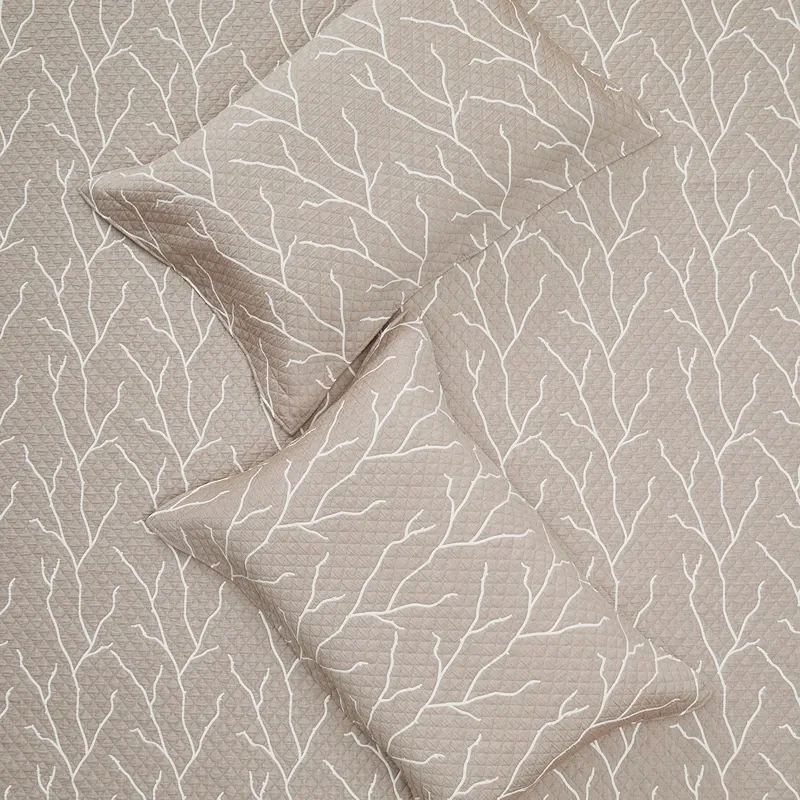 Nova Home Lama Poly Cotton Jaquard Reversible Bed Spread Set - Brown (Available In Sizes) product thumbnail 9