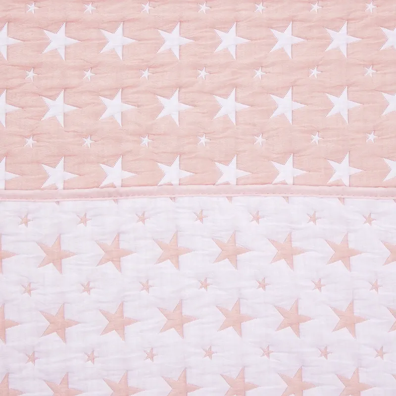 Nova Home Sitry Poly Cotton Jaquard Reversible Bed Spread Set - 2Pcs - Single & Twin - Pink product thumbnail 5