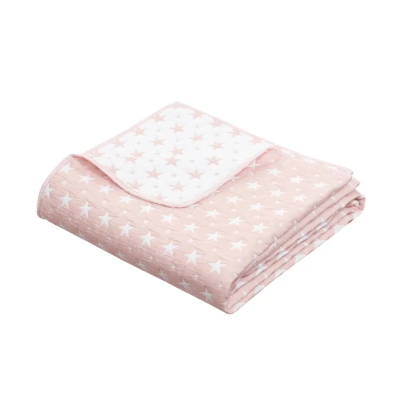 Nova Home Sitry Poly Cotton Jaquard Reversible Bed Spread Set - 2Pcs - Single & Twin - Pink product thumbnail 6