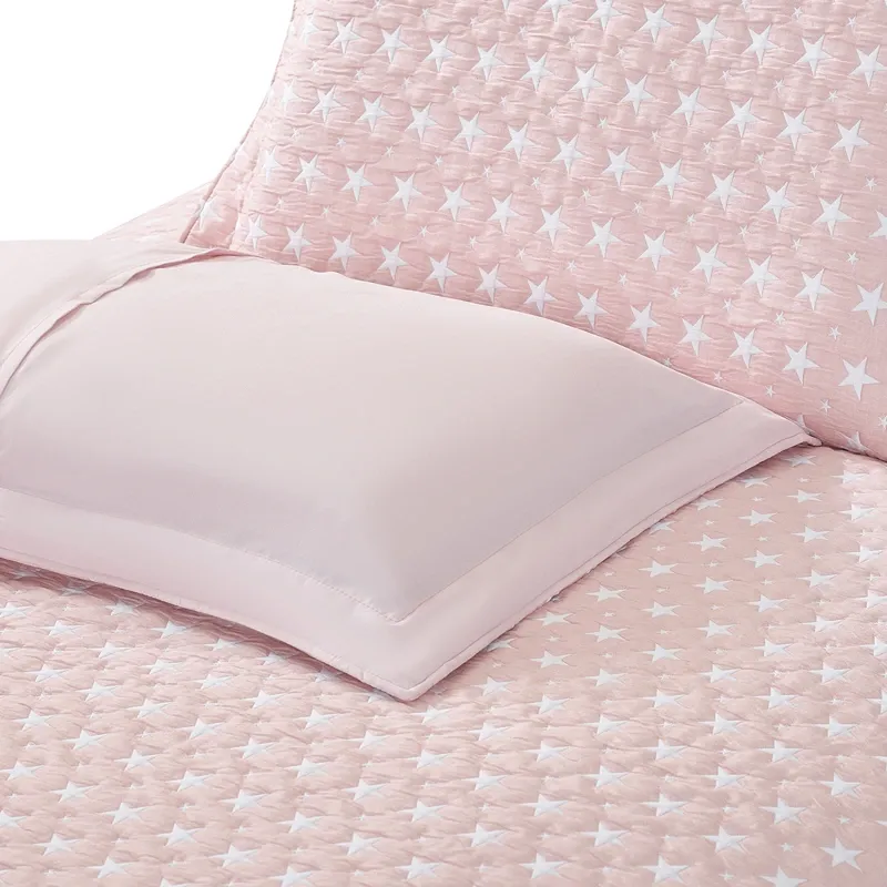Nova Home Sitry Poly Cotton Jaquard Reversible Bed Spread Set - 2Pcs - Single & Twin - Pink product thumbnail 8