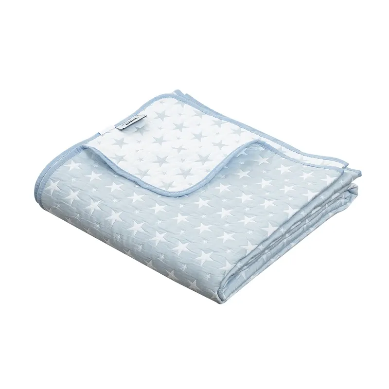 Nova Home Sitry Poly Cotton Jaquard Reversible Bed Spread Set - 2Pcs - Single & Twin - Blue product thumbnail 6