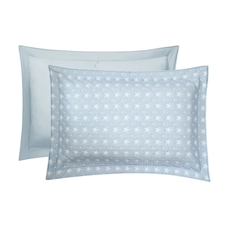 Nova Home Sitry Poly Cotton Jaquard Reversible Bed Spread Set - 2Pcs - Single & Twin - Blue product thumbnail 7