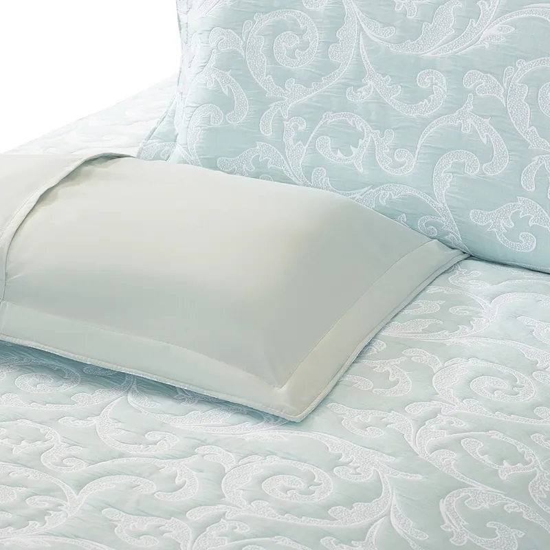 Nova Home Lord Poly Cotton Jaquard Reversible Bed Spread Set - 3Pcs - King & Super King - Jade product thumbnail 6