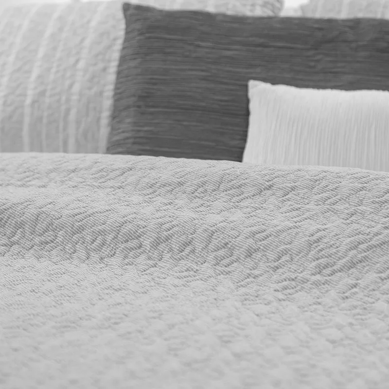 Manterol Bouti Summer Reversible Summer Bedspread Set - Grey (130 12) (Available in Sizes) product thumbnail 3