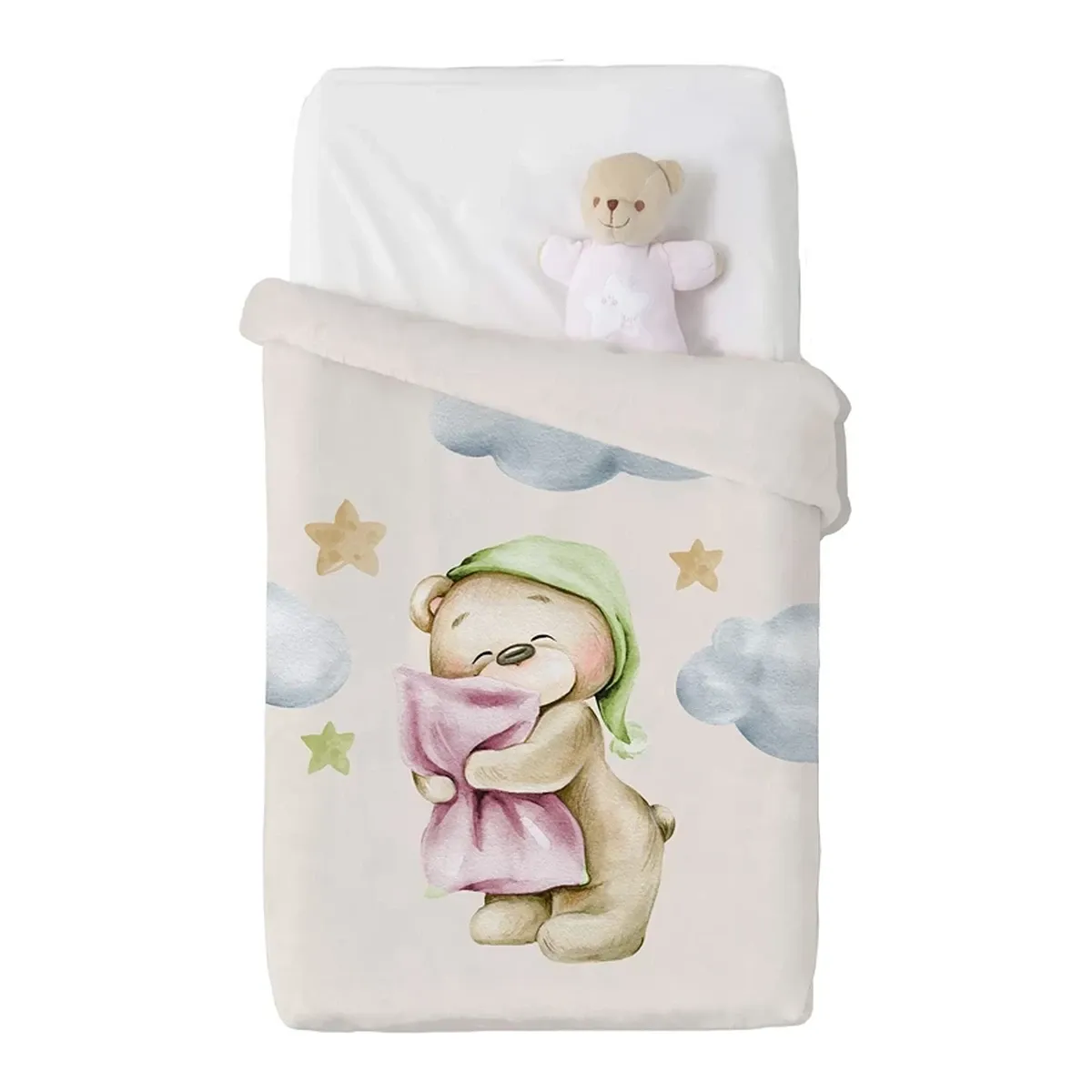 Manterol Baby VIP 539 Velvet Baby Blanket - Beige (Available In Sizes) product thumbnail 4
