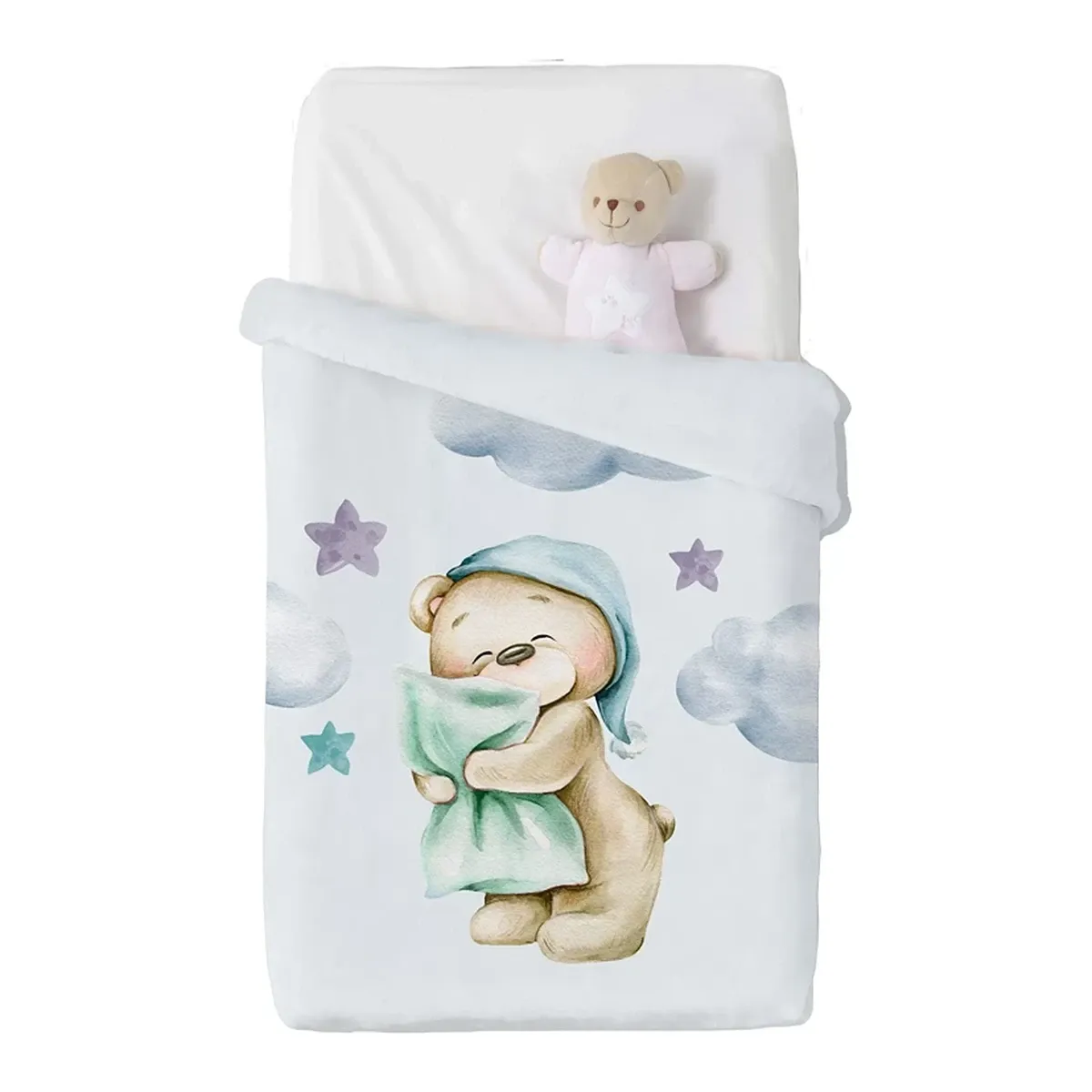 Manterol Baby VIP 539 Velvet Baby Blanket - Blue (Available In Sizes) product thumbnail 4
