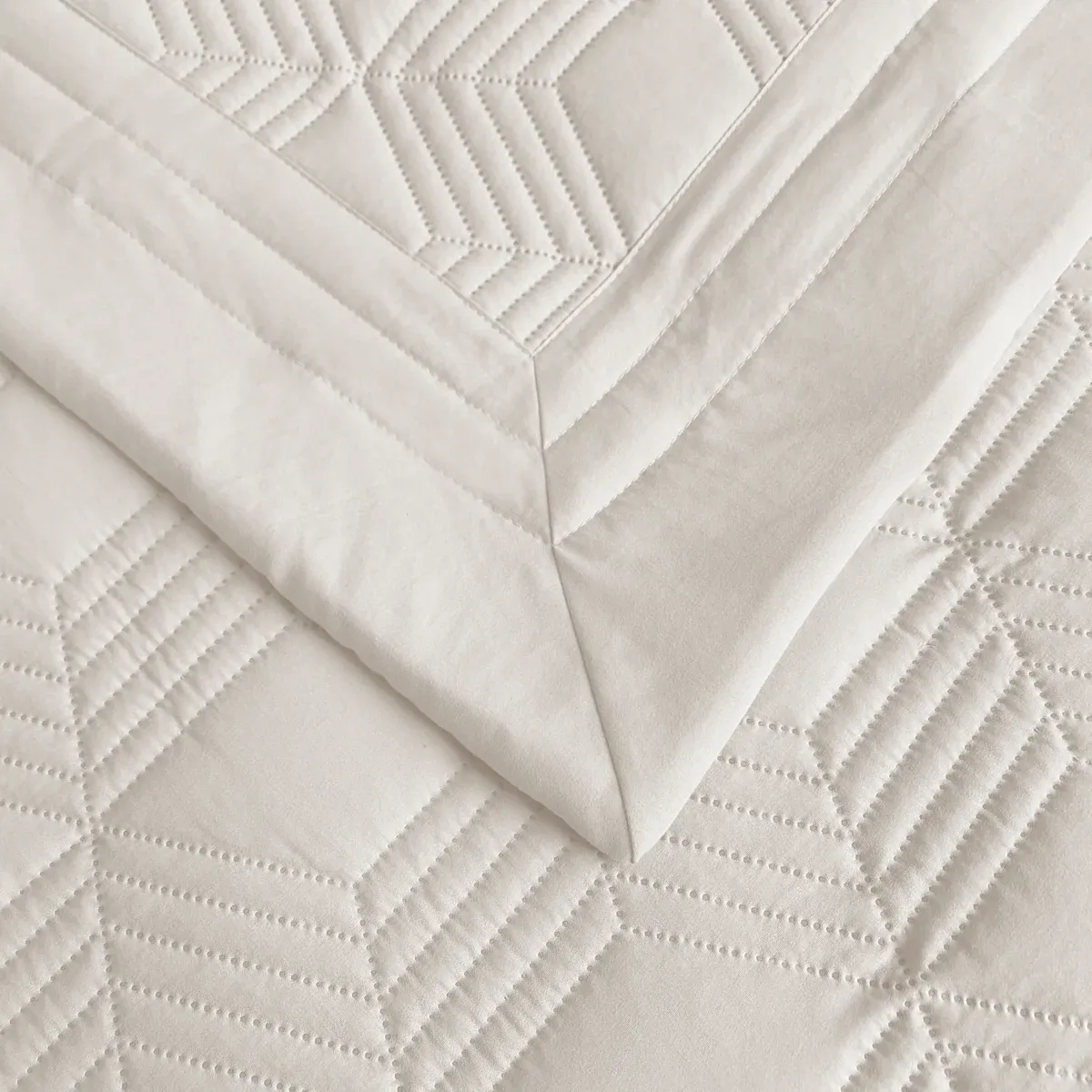 Nova Home Bed Spread Set Vectra - Microfiber - Ivory (Available In Sizes) product thumbnail 10