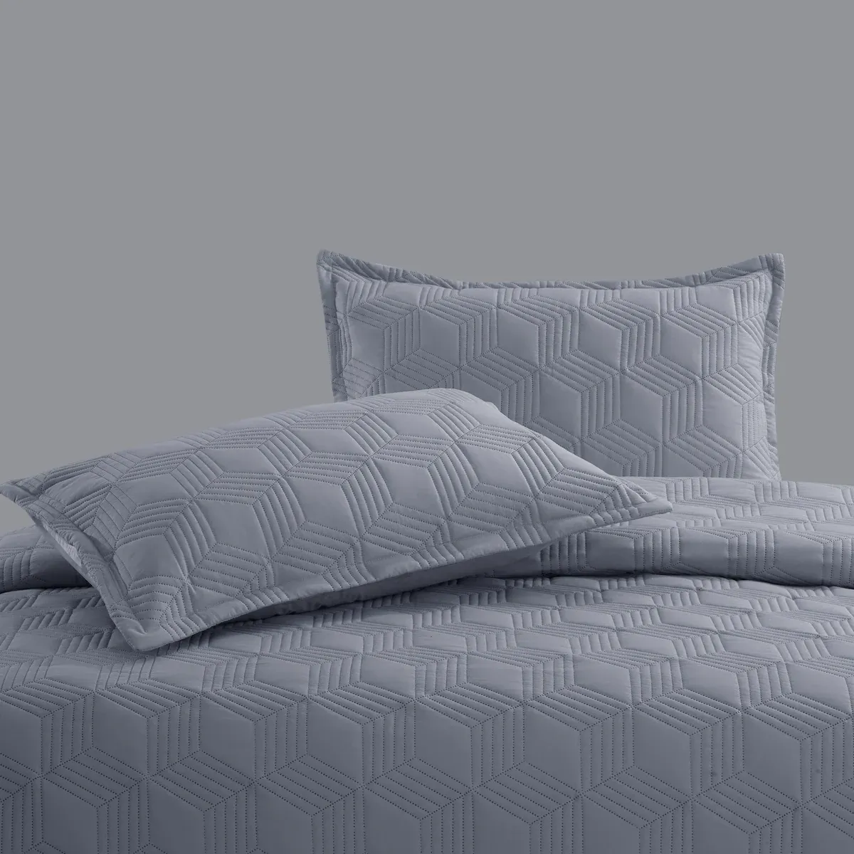 Nova Home Bed Spread Set Vectra - Microfiber - Grey (Available In Sizes) product thumbnail 8
