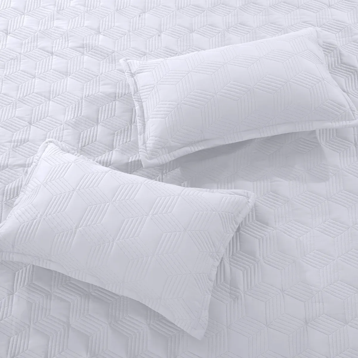 Nova Home Bed Spread Set Vectra - Microfiber - White (Available In Sizes) product thumbnail 11
