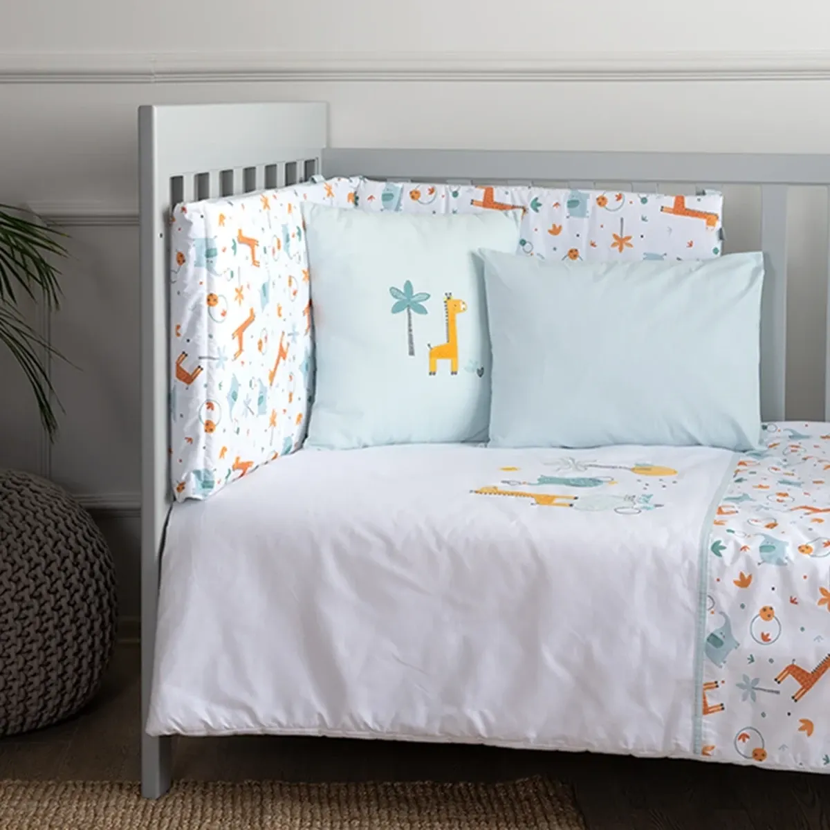 Funna Baby Bed Set Giraffa - 7 Pcs - Blue product thumbnail 2