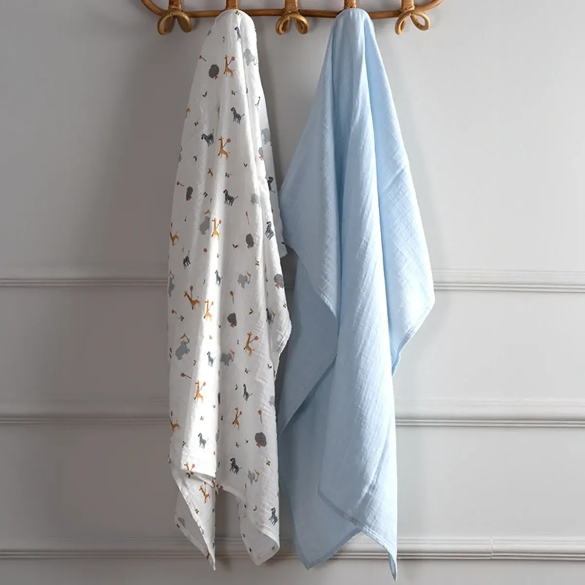 Funna Baby Blanket Set Zoo - 2 Pcs - Blue product thumbnail 4