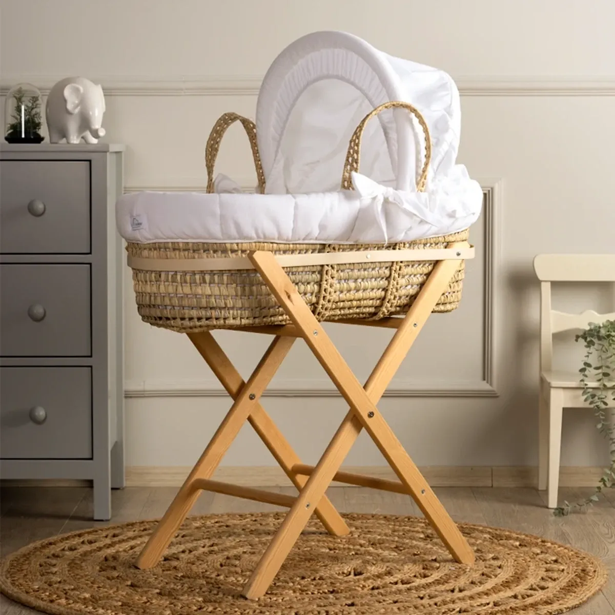 Funna Baby Moses Basket Basic - Off-White product thumbnail 4
