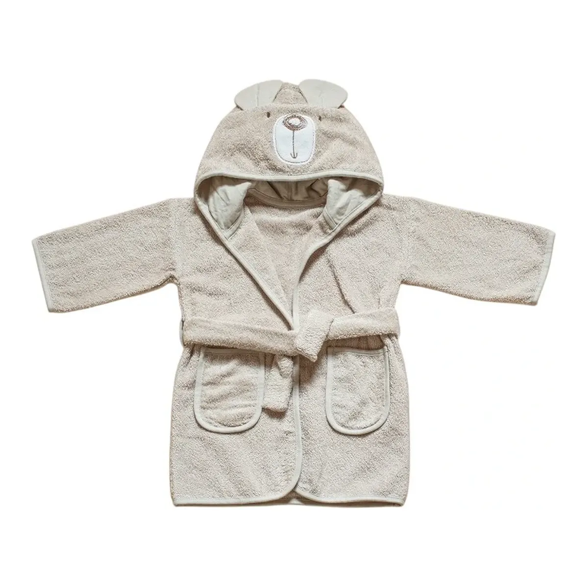 Funna Baby Bathrobe Bath Time Bear - 0-2 Years - Beige product thumbnail 4