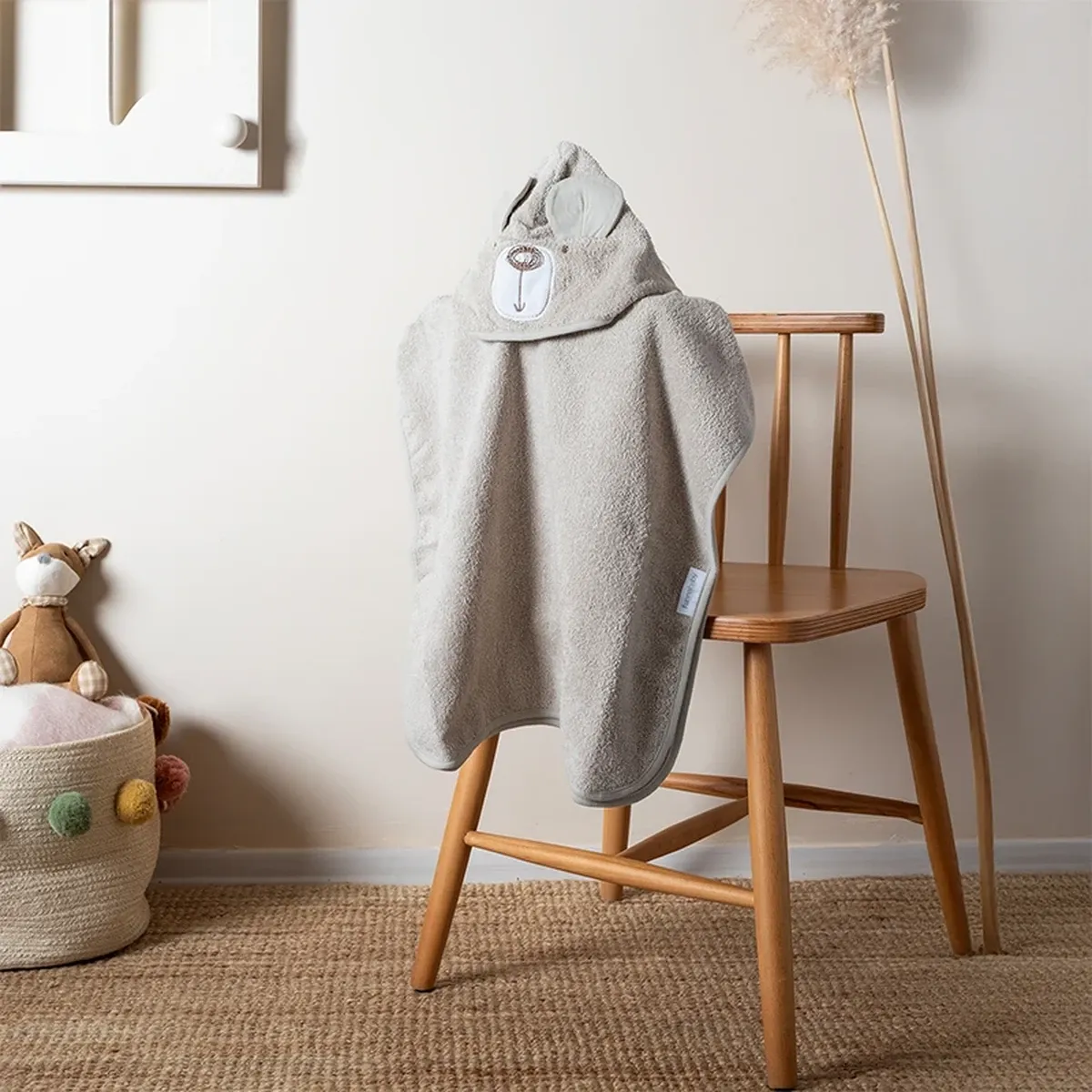 Funna Baby Poncho Bath Time Bear - 0-2 Years - Beige product thumbnail 2