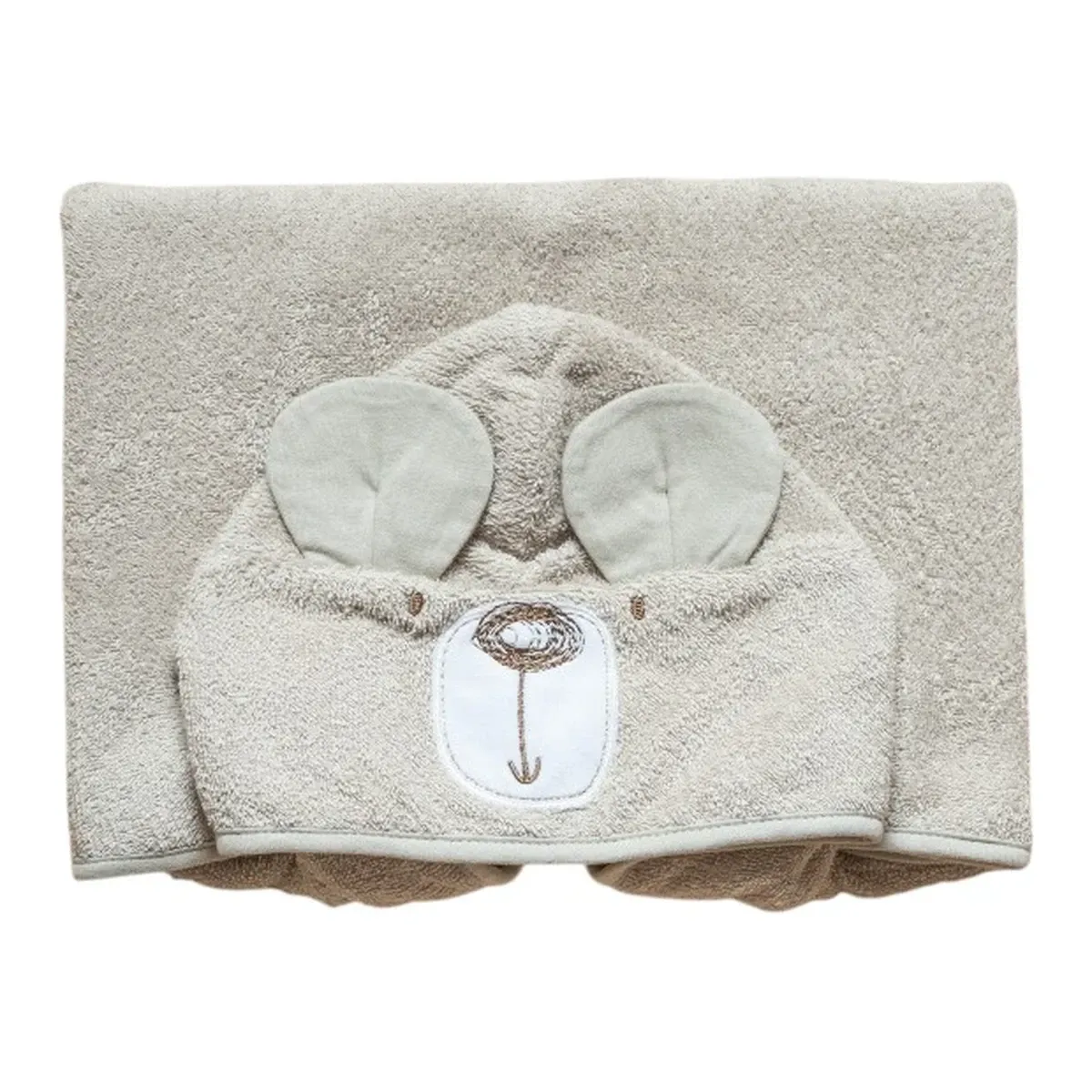 Funna Baby Poncho Bath Time Bear - 0-2 Years - Beige product thumbnail 4