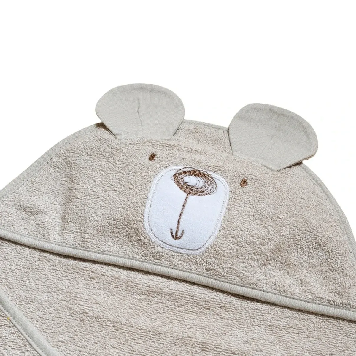 Funna Baby Swaddle Towel Bath Time Bear - Beige product thumbnail 4