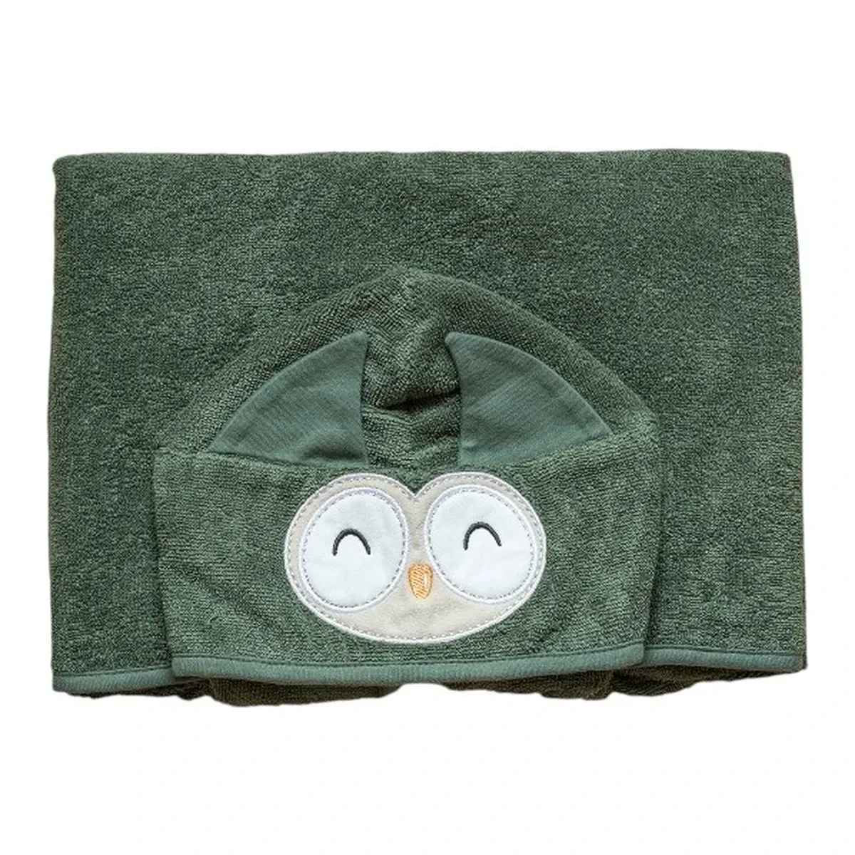 Funna Baby Poncho Bath Time Owl - 0-2 Years - Green product thumbnail 4