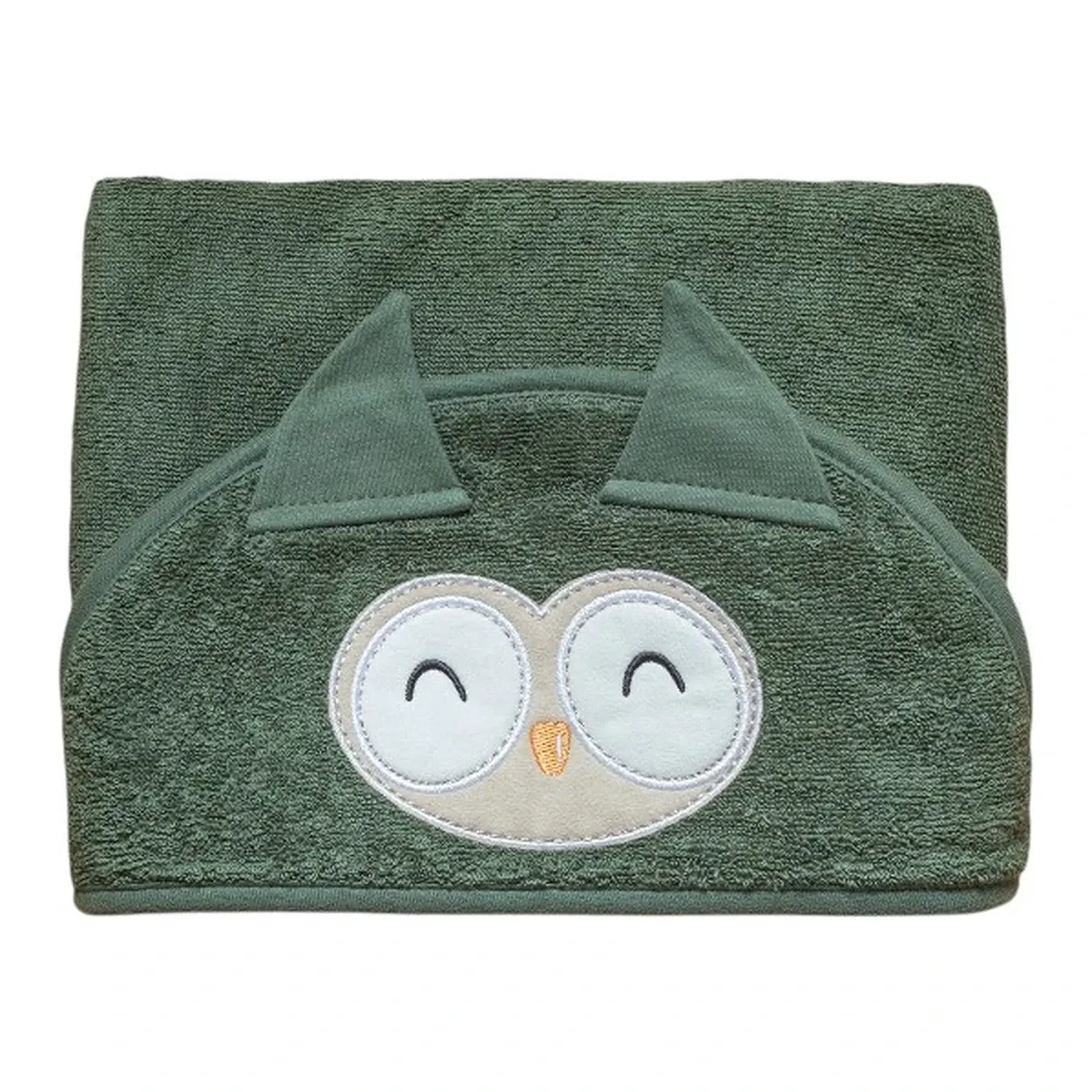 Funna Baby Swaddle Towel Bath Time Owl - Green product thumbnail 3