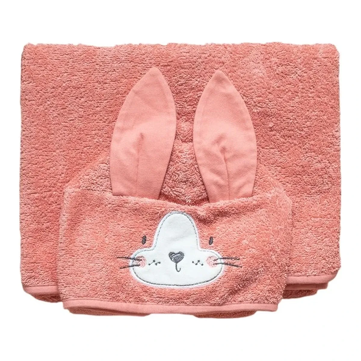 Funna Baby Poncho Bath Time Cat - 0-2 Years - Pink product thumbnail 4