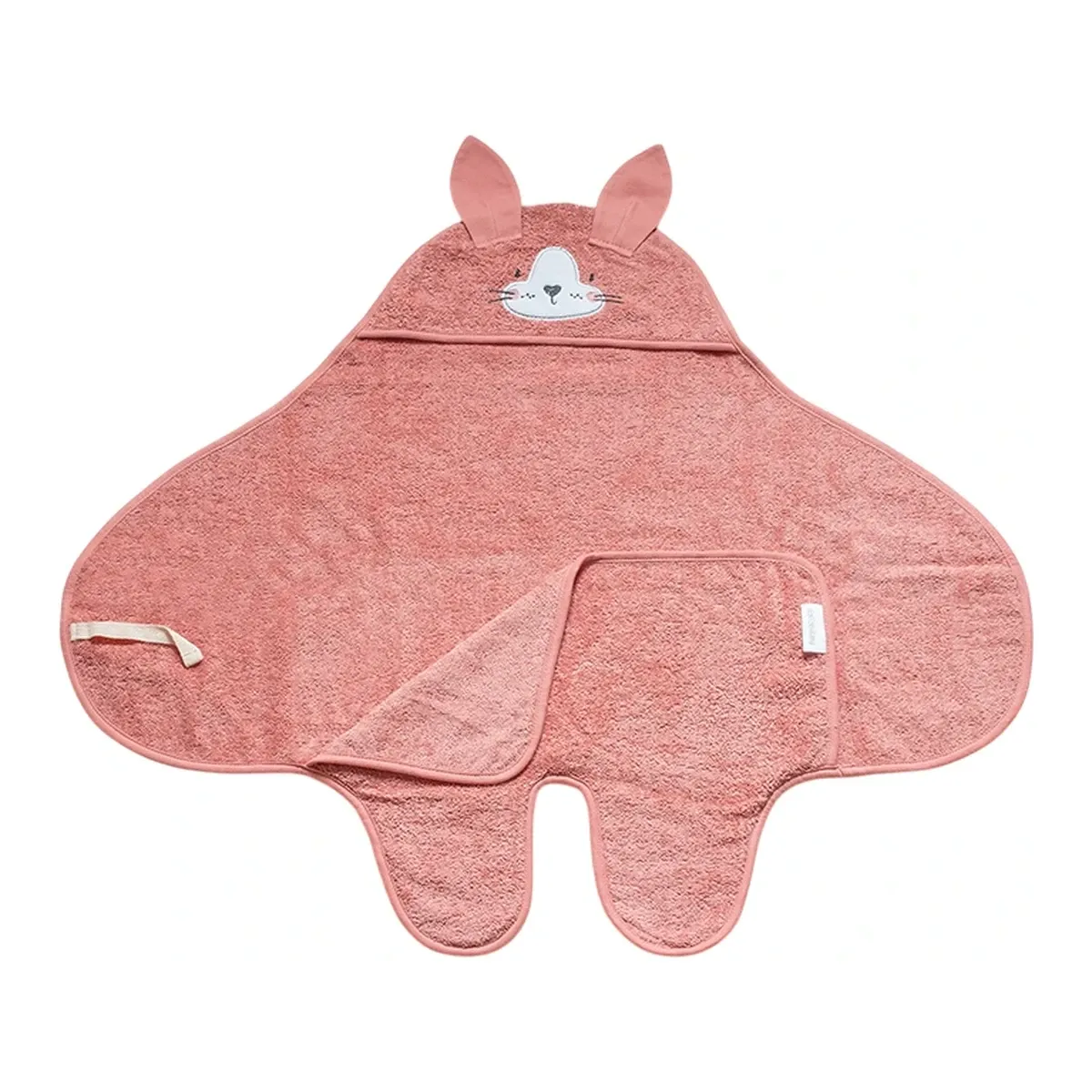 Funna Baby Swaddle Towel Bath Time Cat - Pink product thumbnail 5
