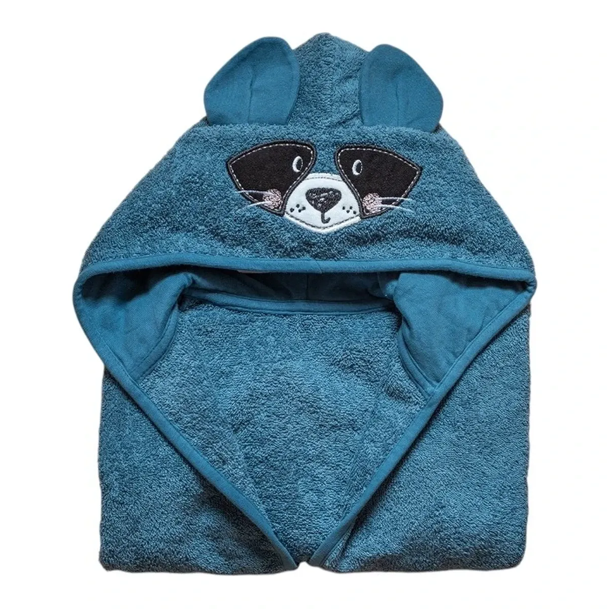 Funna Baby Bathrobe Bath Time Raccoon - 0-2 Years - Blue product thumbnail 4