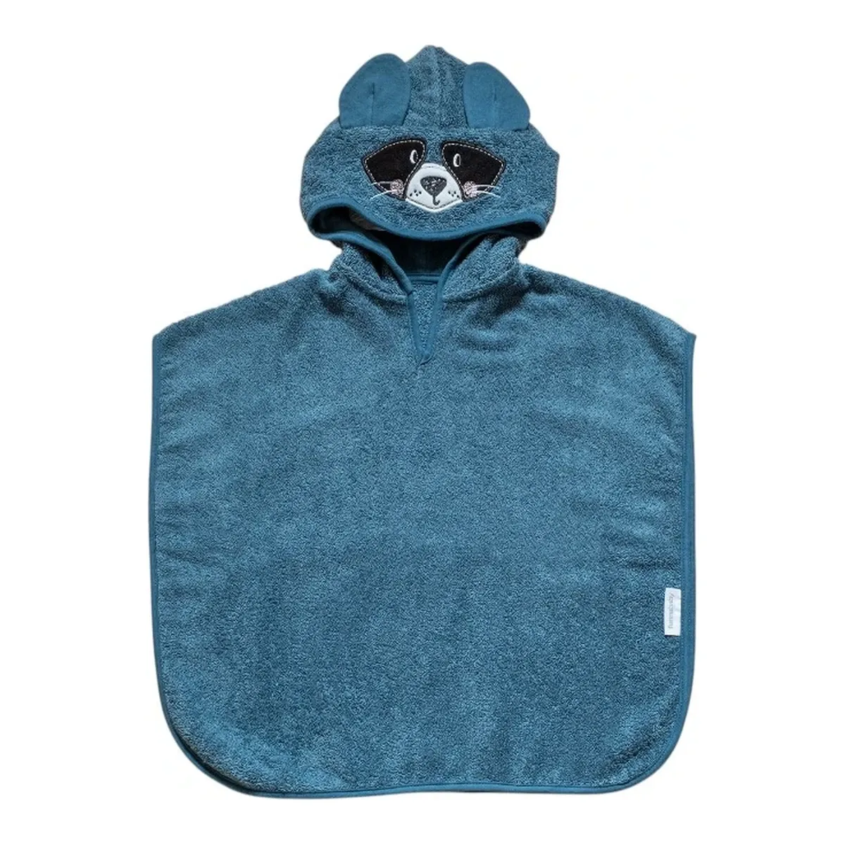 Funna Baby Poncho Bath Time Raccoon - 0-2 Years - Blue product thumbnail 4