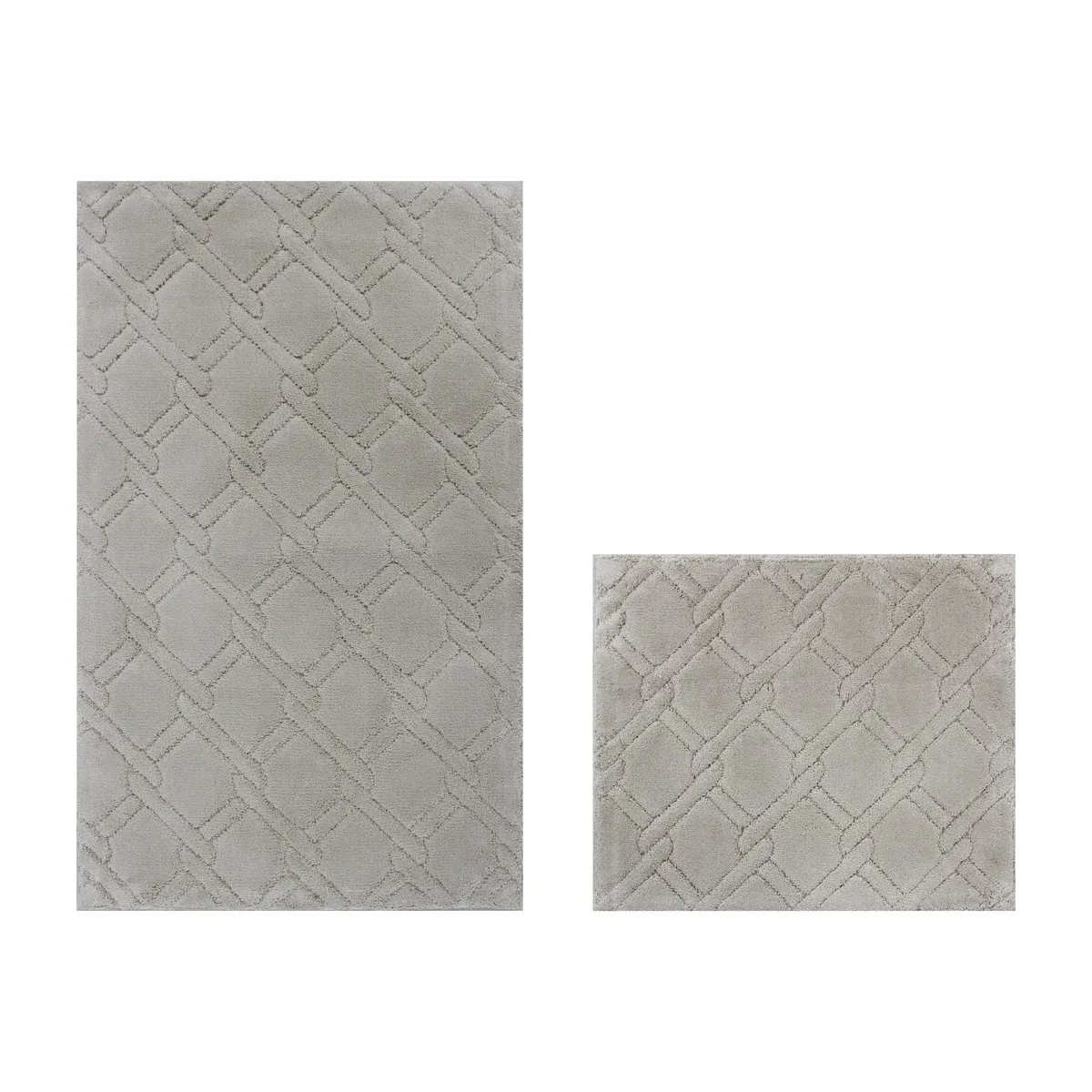 Nova Home Bath Rug Set Ricardo - Cotton - 2 Pcs - 60x100 cm & 40x60 cm - Beige product thumbnail 4