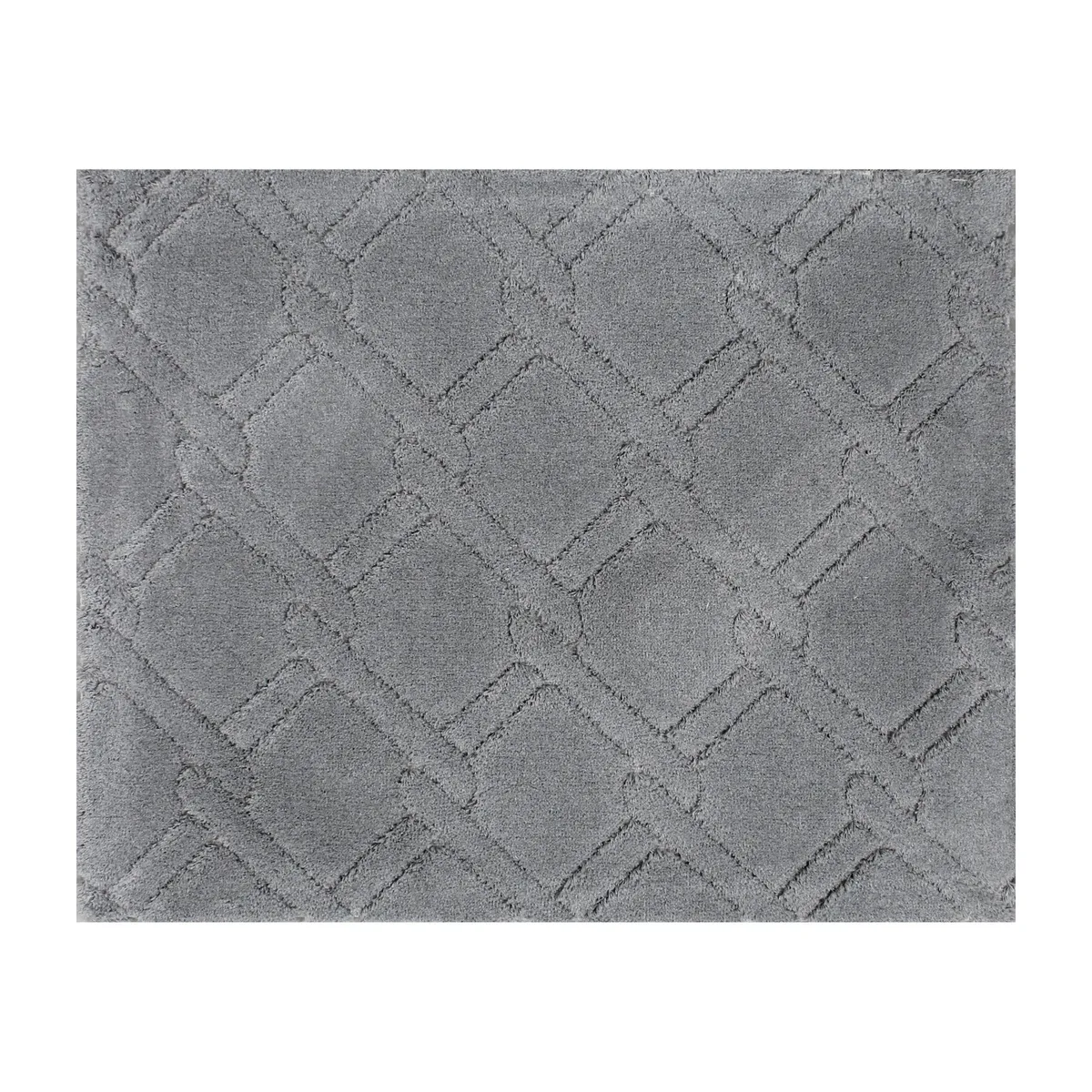 Nova Home Bath Rug Set Ricardo - Cotton - 2 Pcs - 60x100 cm & 40x60 cm - Light Grey product thumbnail 6
